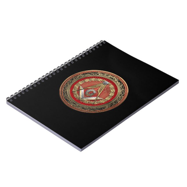 Cuaderno [100] Master Mason - Gold Square & Compass (Lado Izquierdo)