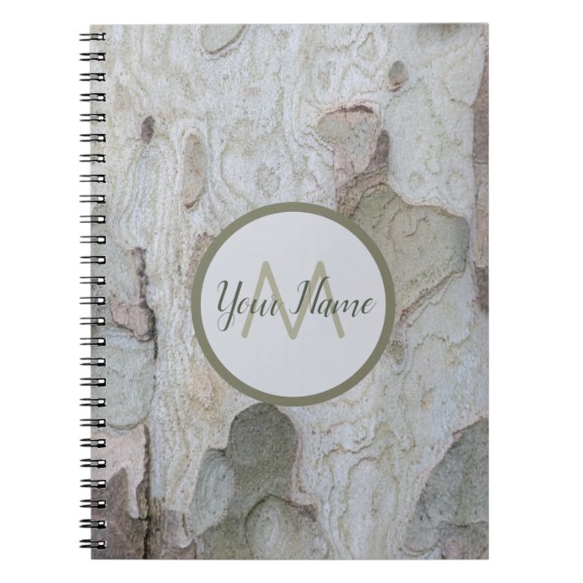 Cuaderno 100% Monograma natural con su nombre! (Frente)