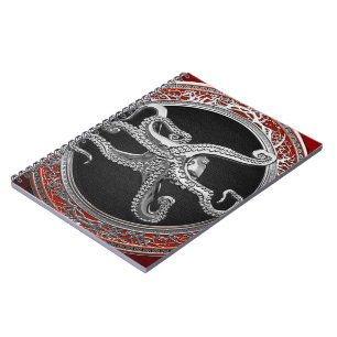 Cuaderno [100] Pulpo de plata sagrada en postura defensiva