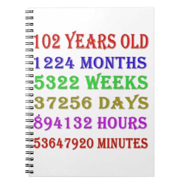 Cuaderno 102.º aniversario (Frente)