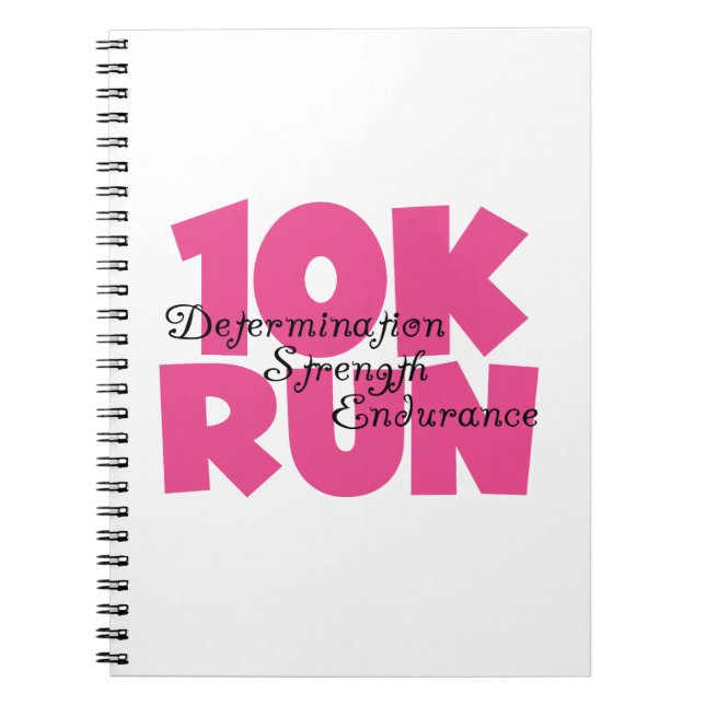Cuaderno 10.000 carreras de deportes rosados (Frente)