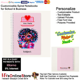 Cuaderno 10 African American Girl Writing Supplies Students