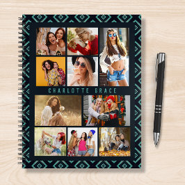Cuaderno 10 Nombre de estilo geométrico moderno fotográfico