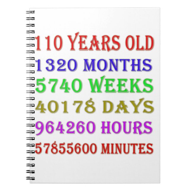 Cuaderno 110.º cumpleaños (Frente)