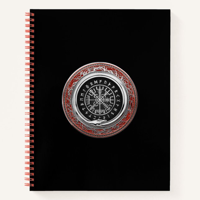 Cuaderno [110] Vegvisir - Viking Silver Magic Runic Compass (Anverso)