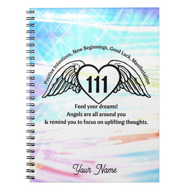 Cuaderno 111 Angel Number Gratitude Name Journal (Frente)