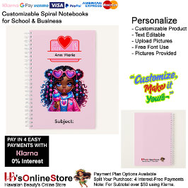 Cuaderno 11 African American Girl Writing Supplies Students