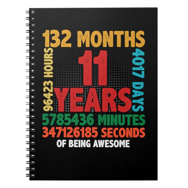Cuaderno 11 años de increíble regalo de cumpleaños (Frente)