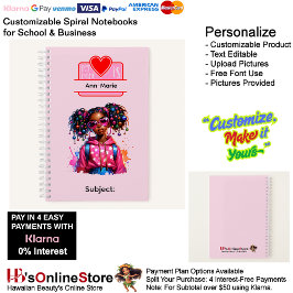 Cuaderno 12 African American Girl Writing Supplies Students