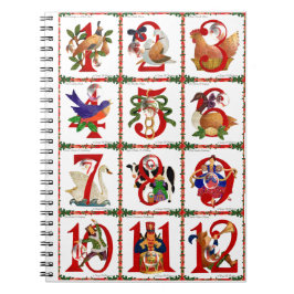 Cuaderno 12 Días De Regalos De Impresión De Los Navidades