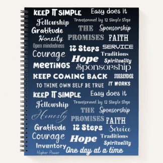 Cuaderno 12 Step Recovery Words & Slogans