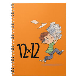 Cuaderno 12 x 12 Naranja de papel portátil espiral para niñ