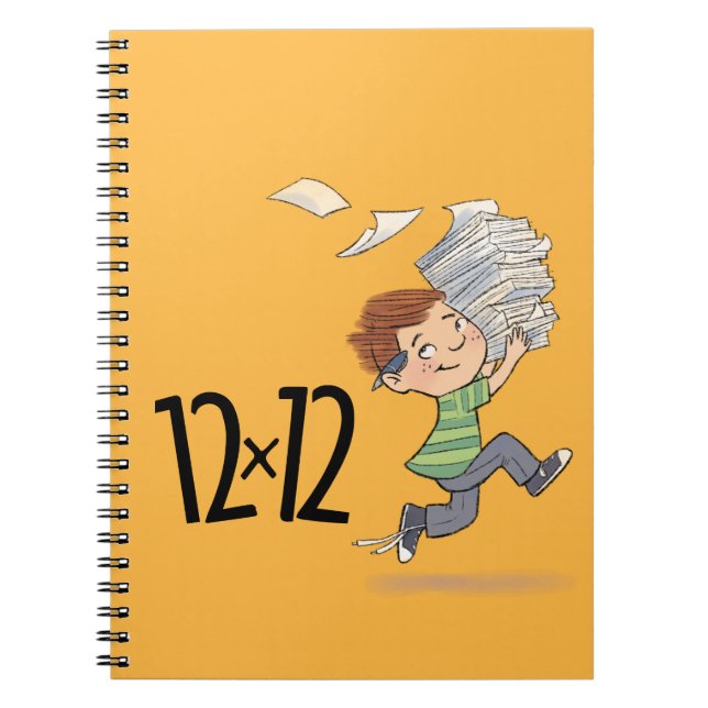 Cuaderno 12 x 12 Papel espiral niño portátil amarillo (Frente)