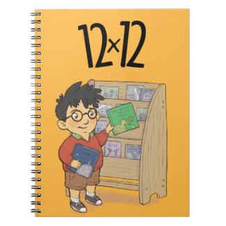 Cuaderno 12 x 12 Shelf Boy Espiral portátil Amarillo