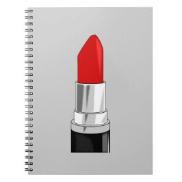 CUADERNO 13479 ROJO LIPSTICK MAKEUP BELLEZA ESTILO DE MODA