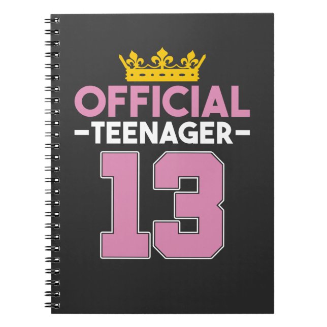 Cuaderno 13.ª Chica de cumpleaños Princesa Adolescente ofic (Frente)