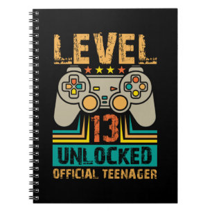 Cuaderno 13.ª Regalo de cumpleaños Niños Nivel 13 Funcio
