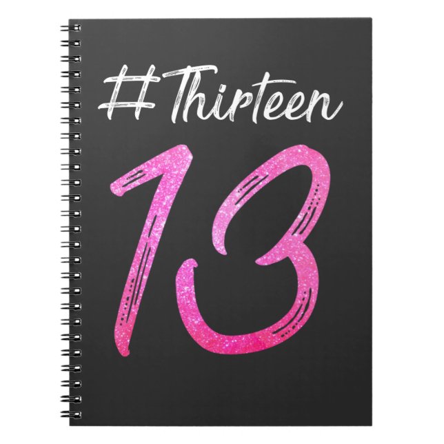 Cuaderno 13.º cumpleaños Trece Chicas adolescente oficial (Frente)