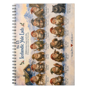 Cuaderno 13 Duendes islandeses de Yule Navidad en Islandia
