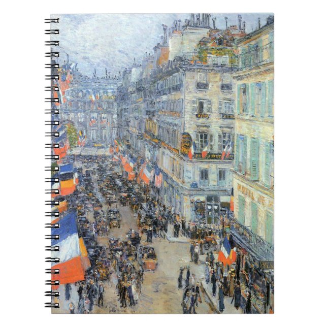 Cuaderno 14 de julio, calle Daunou por Childe Hassam (Frente)