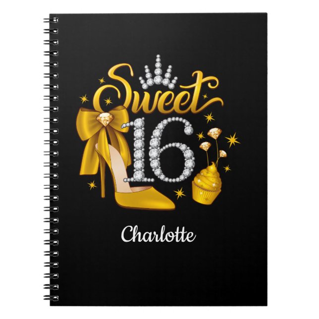 Cuaderno 16º cumpleaños. Dulces 16 chicas (Frente)