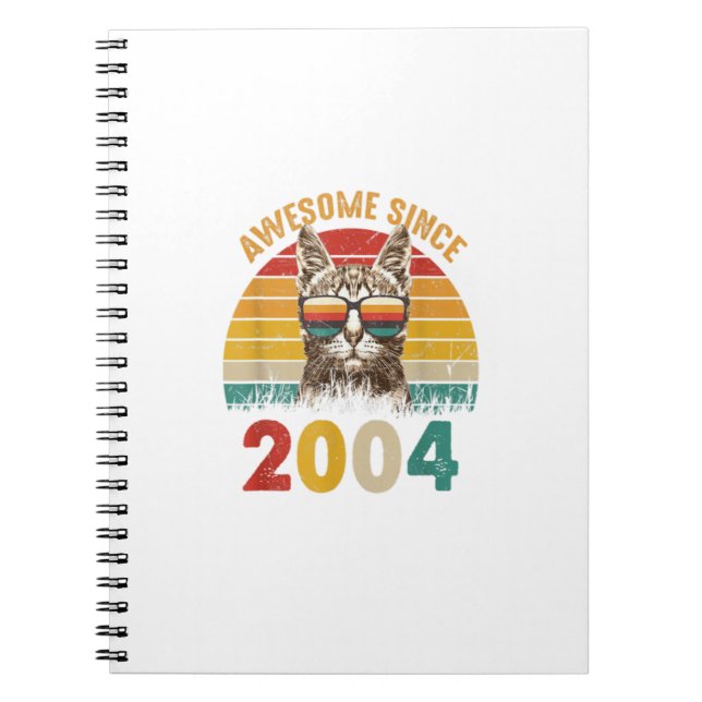 Cuaderno 18.º Regalo De Cumpleaños Para Un Gato Amante Suns (Frente)