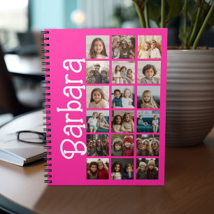 Cuaderno 18 Colaje de Fotos - Nombre Personalizado Grande -