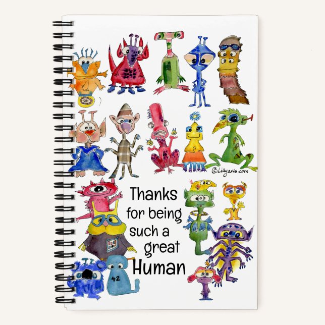 Cuaderno 18 Dibujos Divertidos de Alienigenas que Expresan  (Anverso)