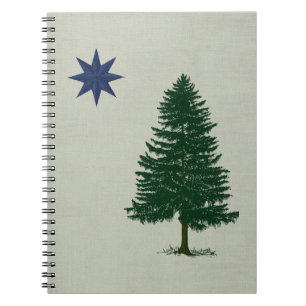 Cuaderno 1901 bandera de Maine - estilo del vintage