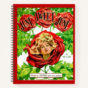 Cuaderno 1908 Junio Impresión de la partitura Sweet June