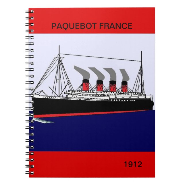 Cuaderno 1912 de Paquebot Francia (Frente)