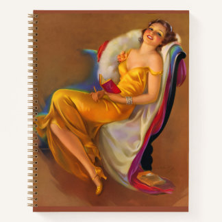 Cuaderno 1930s beauty with her diary
