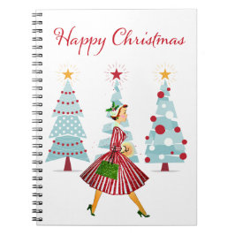 Cuaderno 1950 Vintage Lady Christmas Shopping