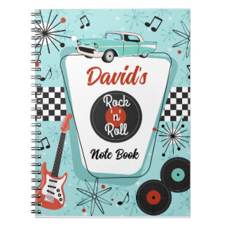 Cuaderno 1950's Retro Rock 'n' Roll Music