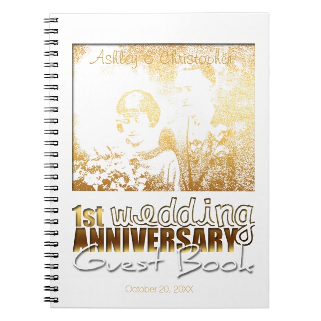 Cuaderno 1.ᵉʳ Aniversario Boda Libro de Personalizados mode (Frente)