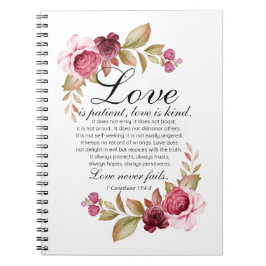 Cuaderno 1 Corintios 13:4-8 El amor es la bíblica floral de