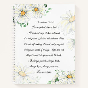 Cuaderno 1 Corintios 13:4-8 El amor es mareo blanco pacient