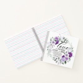 Cuaderno 1 Corintios 13:4 El amor es la floral violeta del