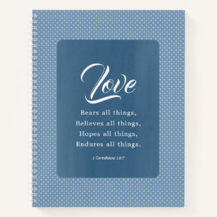 Cuaderno 1 Corintios 13:7 El Amor Todo Lo Soporta