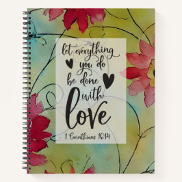 Cuaderno 1 Corintios 16 14 Todo en amor Biblia Verse