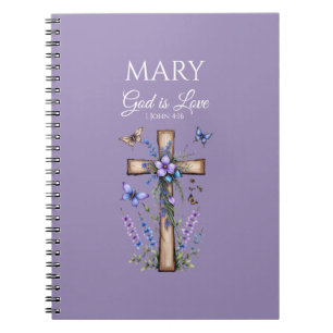 Cuaderno 1 Juan 4:16 Dios Es Amor – Cristiano Personalizado