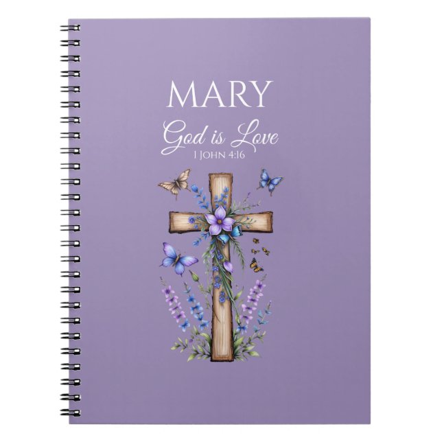 Cuaderno 1 Juan 4:16 Dios Es Amor – Cristiano Personalizado (Frente)