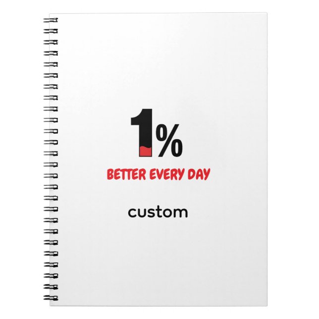 Cuaderno 1% Mejor Cada Día – Motivación de Progreso Diario  (Frente)