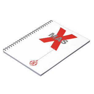 Cuaderno 1 Navidad con adorno de árbol de Navidad