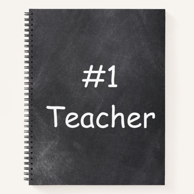 Cuaderno #1 Teacher Chalkboard Diseño Idea de Regalo (Anverso)
