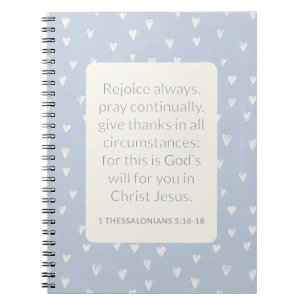 Cuaderno 1 Tesalonicenses 5:16-18 Versículo de la Biblia Re