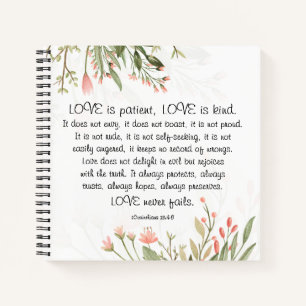 Cuaderno 1Corintios 13:4-8 El amor es amor al paciente es a