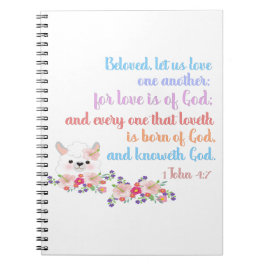 Cuaderno 1John4:7 Verso de la Biblia