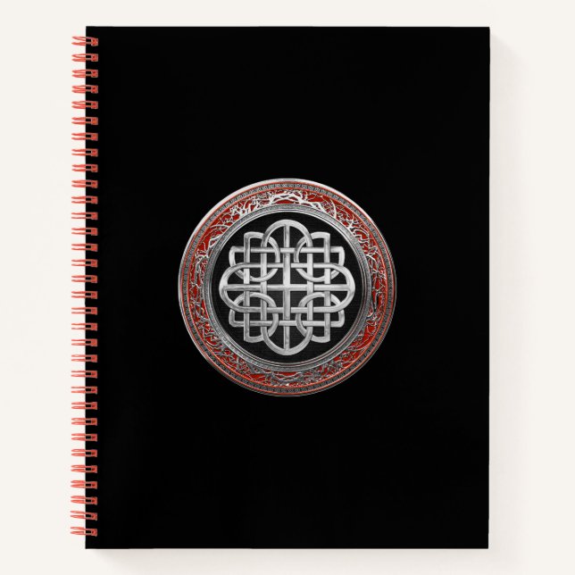 Cuaderno [200] Cruz de nudo sagrado de plata celta (Anverso)
