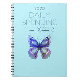 Cuaderno 2020 Daily Spending Ledger Bookkeeping Butterfly